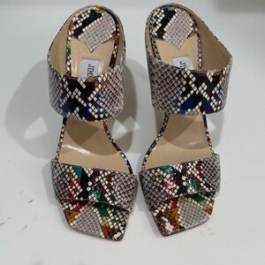 Jimmy Choo Multicolor Snakeskin Heels